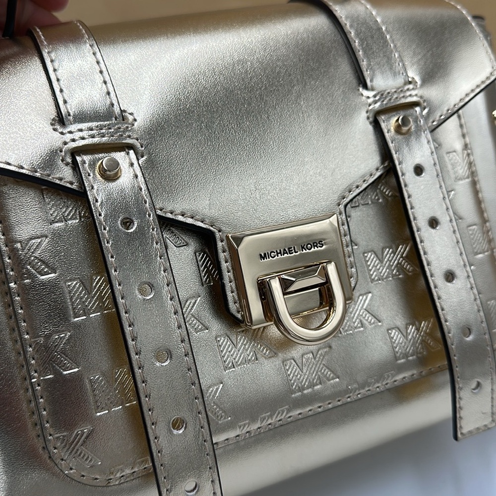 Michael Kors Manhattan Medium
Satchel Shoulder Crossbody bag MK
Pale Gold - Picture 9 of 14